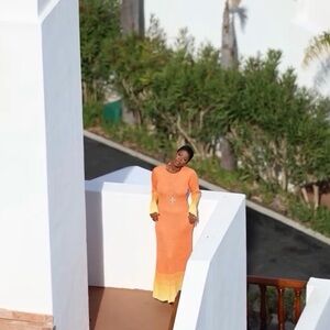 Future Collective × Jenee Naylor Orange
Ombre Open Back Maxi Dress